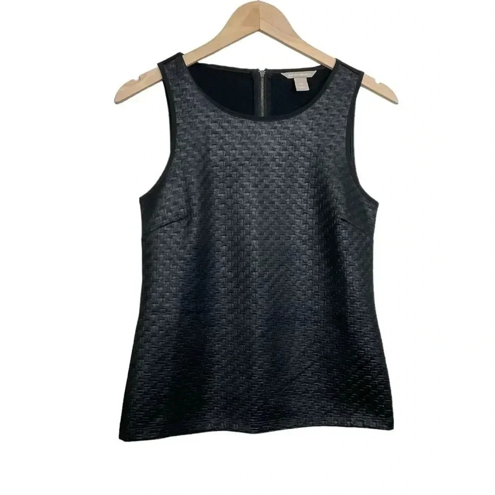 Banana Republic Black Embossed Tank Top XS